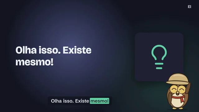 Otto, a coruja do Existe Isso?, apresentando um vídeo